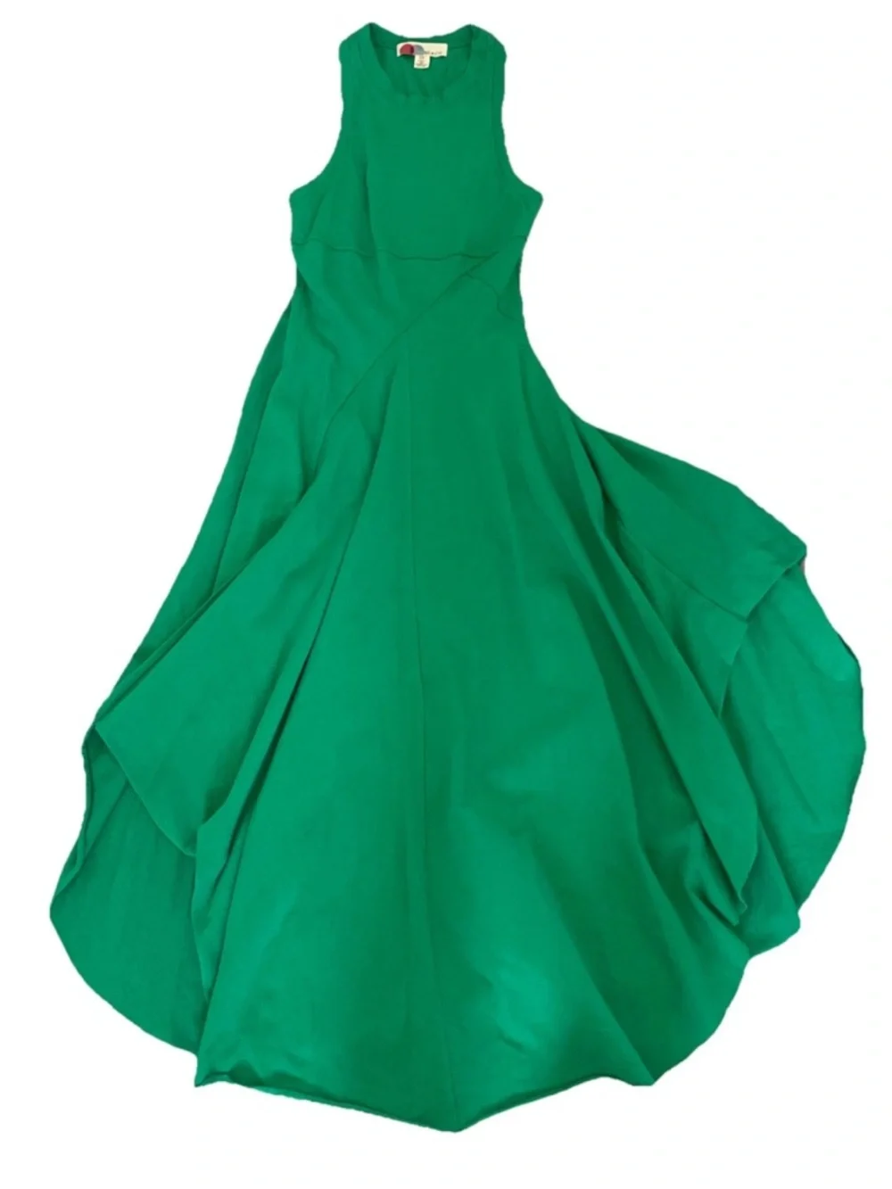 Free People Beach Main Street Midi Dress Small Green Boho Lagenlook Coastal - Picture 3 of 12